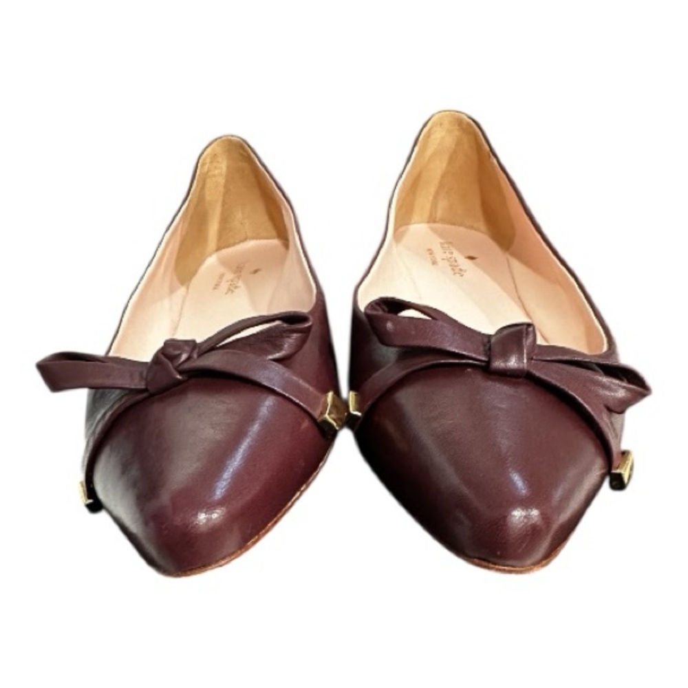 Kate Spade Cordovan Leather Loafers with Ribbon - Picture 3 of 7